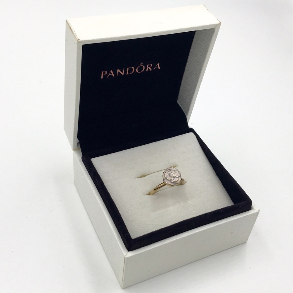 Pandora Pink Rose Sterling Silver Ring